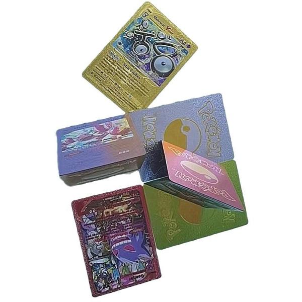 Hot Gold Foil English Version Pokemon Cards 55pcs with Customizable Rulebook Design