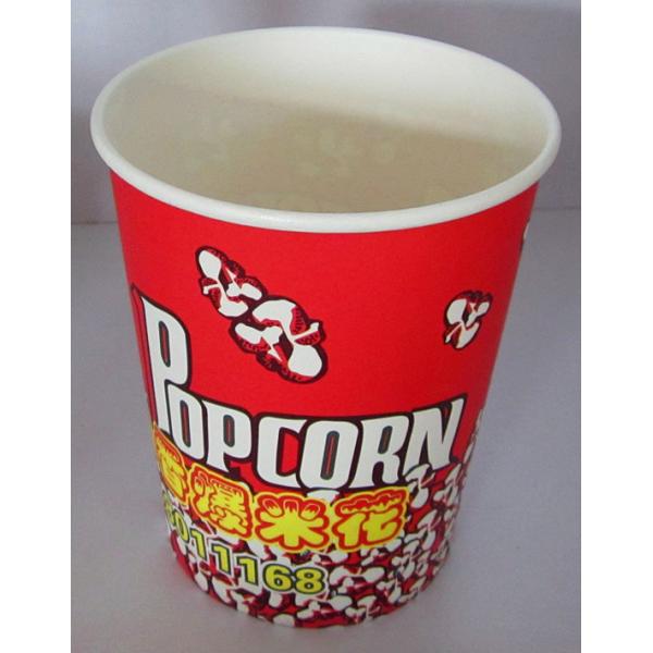 32oz -85oz Disposable Paper Popcorn Buckets With Single Side PE Coated