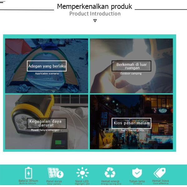 Power Outage 5 Watt Solar Emergency Lights With Mobile Phone Charger