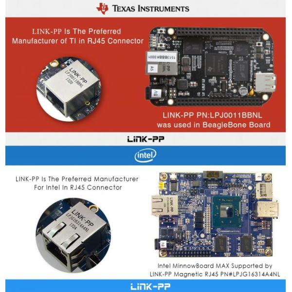 RJE73-188-00110 Single Port Low Profile RJ45 Connector  Without Magnetic LPJE169BDNL