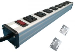 Quality American Metal 8 Outlet Heavy Duty Power Strip , Multiple Power Outlet 125V 15A for sale