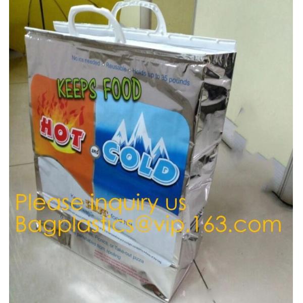 reflective Thermal Plastic handle portable aluminum epe foam Insulation bag cool bag,aluminum film lunch Thermal food pi