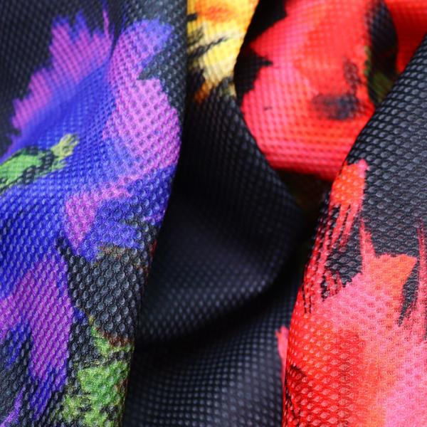 Buy 2mm Digital Printing Polyester Mesh Fabric Breathable Soft Mesh Fabric For Shoes at wholesale prices