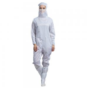 Quality Electronic Industry White Anti Static Garments ESD Lab coats Stand Collar for sale