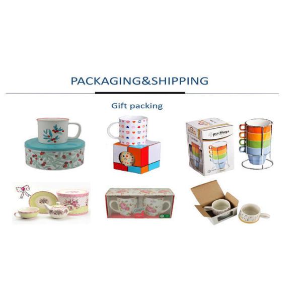 13oz  Glazed White Ceramic Milk Cup Coffee Cup Can Be Customized Pattern Style 3