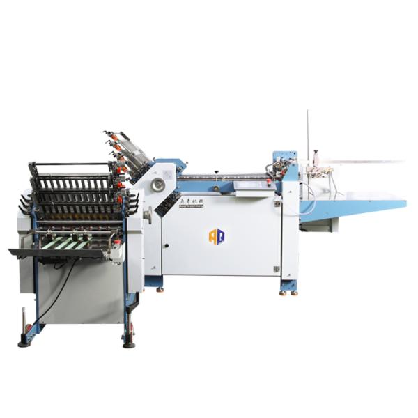 Cross Fold Auto Paper Folding Machine 360mm Width 8 Buckle Plate With Second Station