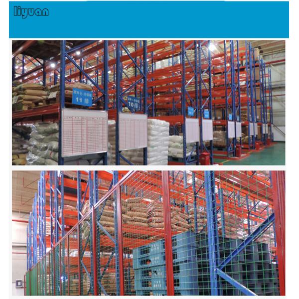 Multi - Layer Very Narrow Aisle Racking Blue Orange Powder Coated Surface