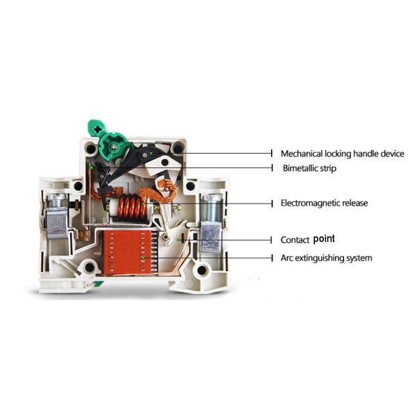 1A to 63A 6KA MCB Miniature Circuit Breaker 1P,2P,3P,4P comply with IEC60898 Standard
