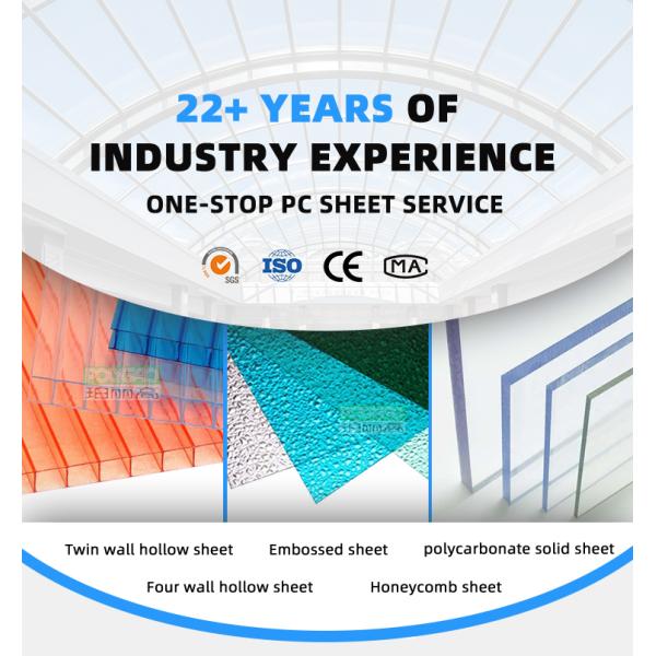 6mm-40mm Thickness Strong Customized Danpalon U-locking Polycarbonate Facade Transparent Polycarbonate Hollow Sheet