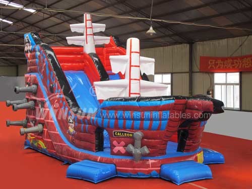 Galleon Style Commercial Grade Inflatable Water Slide For Adults / Children