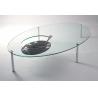 Buy cheap Fashion Design 4 Metal Legs and Glass Top Modern Oval Coffee Tables from wholesalers