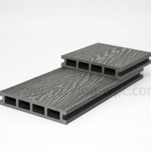 China 1.3%-1.4% Density Shanghai Loading Port 3D Deep Embossed Composite WPC Decking Boards on sale