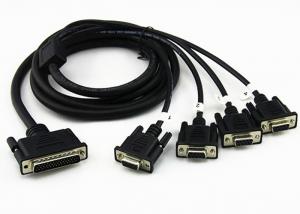 China High Density Black RS 232 Serial Cable / Cisco Router Cable For Computer on sale
