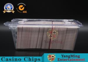 Quality Clear Acrylic 1 - 8 Deck Playing Card Box 300pcs Free Locks With Metal Handle for sale