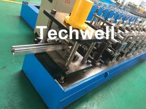 Quality 0-15m/min Cold Roll Forming Machine For Making Door Frame Guide , Shutter Door Slats Guide Rail for sale