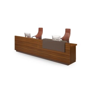 Quality Commerical Salon Reception Counter Desk Environmental Friendly With Veneer for sale