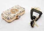 Crystal Beaded Sparkly Evening Bags Heart Shaped Clutches With Satin Fabric