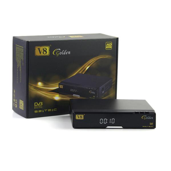 Buy DLNA V8Gloden HD freesat set top box internet sharing biss patch support receiver at wholesale prices