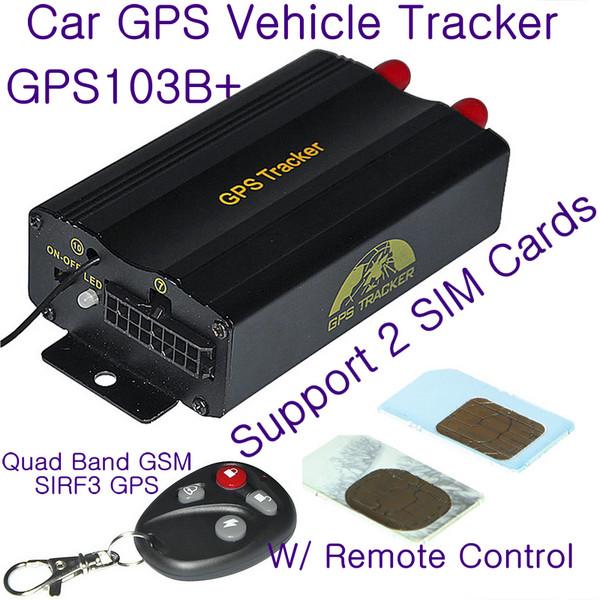 Buy GPS103B+ Remote Control Car GPS Vehicle Tracker W/ 2 SIM Slot & Central Locking Detection at wholesale prices