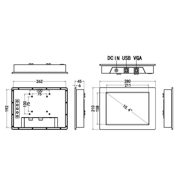 Industrial LCD Monitor / Touch Screen LCD Monitor For Outdoor Application