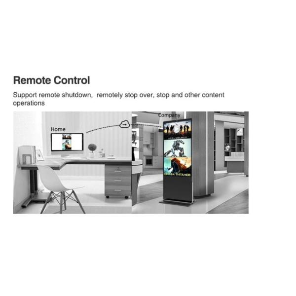 Floor Standing LCD Touch Screen Totem High Brightness Low Power Consumption