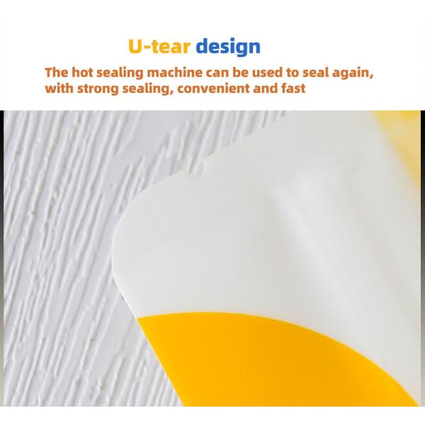 Environmental friendly snack eight side sealed bag AL composite plastic personal printed food packaging flat bottom bag