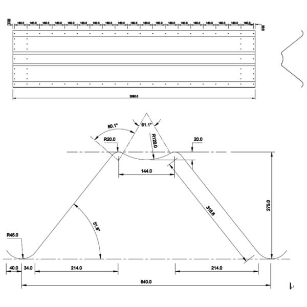 Roof Panel Cable Tray Roll Forming Machine Hydraulic Punching 1.5 Inch Chain