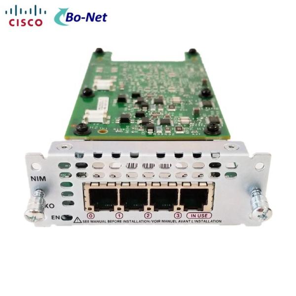 Buy Plug In Cisco Transceiver Module 4 Ports Networking Voice Interface Hub Card NIM-4FXO at wholesale prices