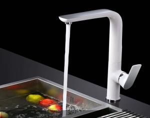 Quality White Copper Rotate Cold Hot Electroplate Pull Out Sink Faucet for sale