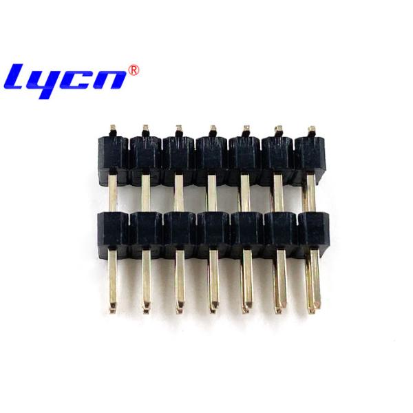 2.54mm Double Row Pin Header Connectors Straight DIP / SMT Type With Positioning