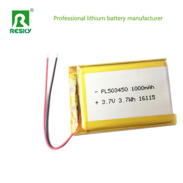 Rechargeable Lithium Polymer Battery Cell 523450 1000mAh For Communication Instrument