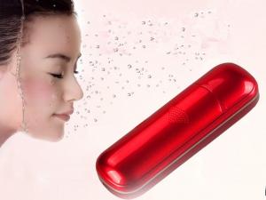 China Mini Handy USB Nano Mist Sprayer Facial Moisture Mist Atomization Facial Humectant Steamer Ionic Humidifier( Red) on sale