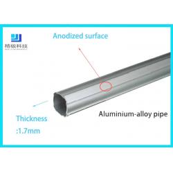 China Lean Aluminum Alloy Tube Diameter 28mm Tube Wall Thickness 1.7mm Flat Silver for sale