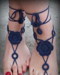 Crochet Barefoot, Nude shoes, Foot Jewelry, Beach Wedding, Sexy Anklet ,