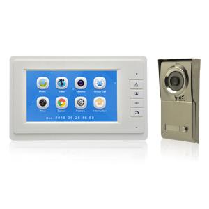 Quality Recording 4 Wire Video Intercom System 7 Inch TFT Color With Support For Flat for sale