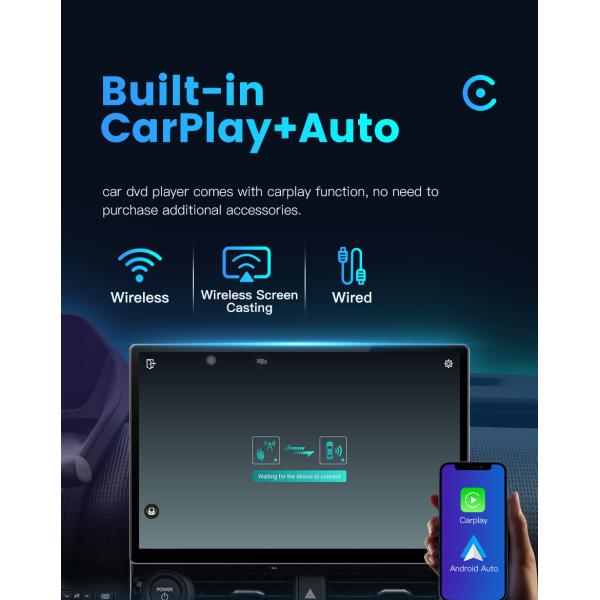 8 256g 5G Wifi DSP Stereo Audio 2 Din Android Car Radio Full fit screen GPS Built-in