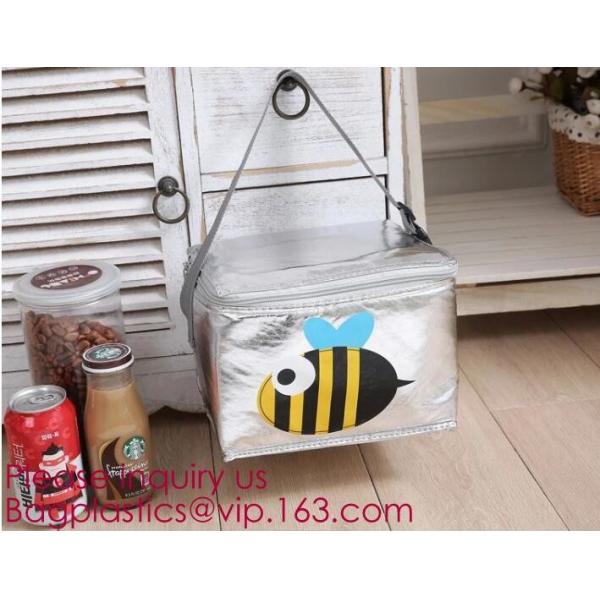 reflective Thermal Plastic handle portable aluminum epe foam Insulation bag cool bag,aluminum film lunch Thermal food pi