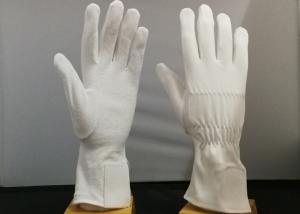 Quality Combed Yarn Industrial Work Gloves , Heavy Duty Cotton Gloves With Magic Strips for sale