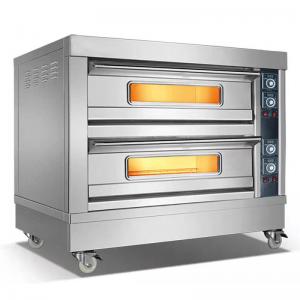China Two Deck 6 Trays Commercial Electric Oven Complete Bakery Equipment Baking Oven Bread Cake Deck Oven on sale