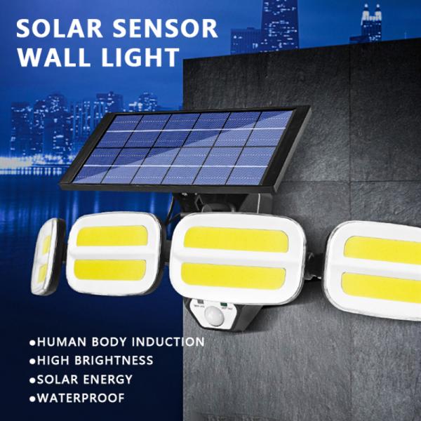 Wireless Big 6V 3W Panel Solar Motion Sensor Wall Light Waterproof