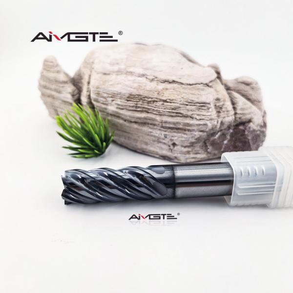 AlTiCrN 5 Flute Carbide End Mill for Steel High Performance CNC Milling Cutter for Hardened Steel Stainless Alloys