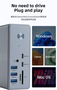 Quality USB A Port Multi-functional Docking Station Performance with Cooling And Ventilation and Heat Dissipation for sale
