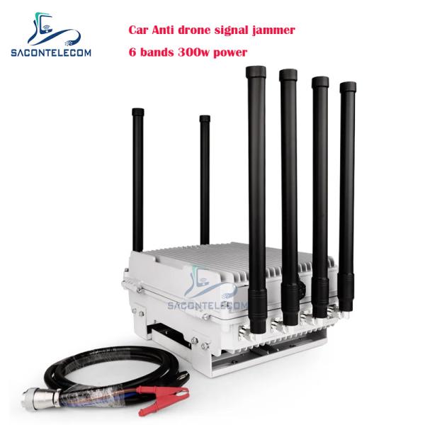 300w 6 Channels Car Anti Drone Signal Jammer UAV FPV Drone Jamming Blocking Defence Vehicle Mounted for Car