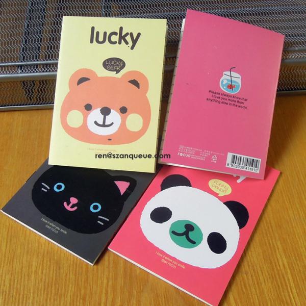 Buy China factory custom design mini notebook printed cartoon notebook at wholesale prices