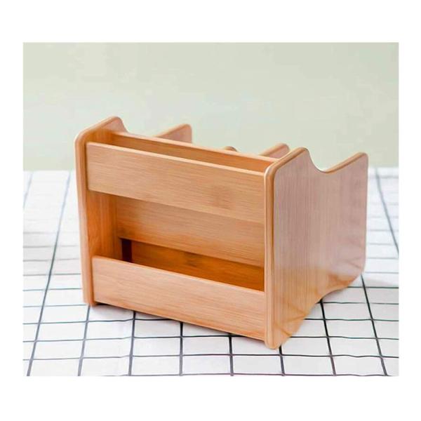 Functional Style Bamboo Makeup Storage With Drawers for Office and Jewelry Supplies