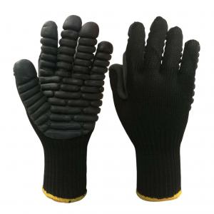 Quality CE  Black Coating Vibration Dampening Gloves / Vibration Protection Gloves for sale
