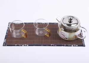 China Custom Glass Tea Infuser Set SS Strainer / Microwave / Dishwashe on sale