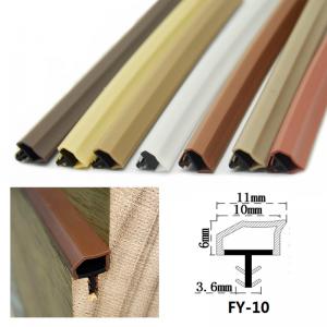 Quality High Resilience Wooden Door Seal Strip Door Weather Stripping White Color 10*6mm for sale