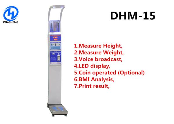 Buy LED Digital Bmi Height And Weight Scale Machine With Coin Operated And Bluetooth at wholesale prices