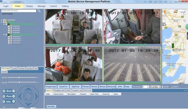 School Bus People Counter CCTV Mobile DVR 4 Cameras Monitoring